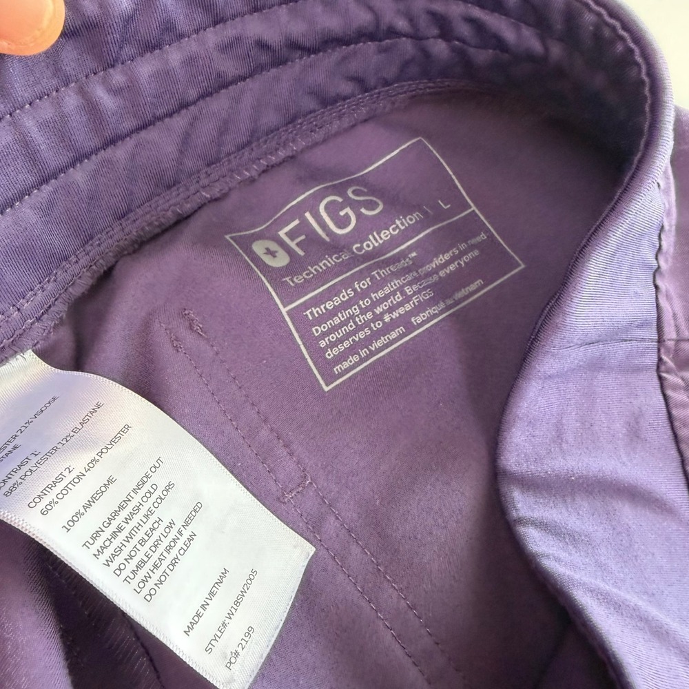FIGS Jogger Scrubs Pants Royal Blue Orange Drawstring Womens Large Lot of 4 - Picture 15 of 16